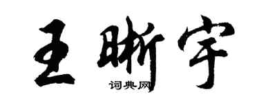 胡问遂王晰宇行书个性签名怎么写