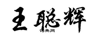 胡问遂王聪辉行书个性签名怎么写