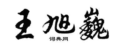 胡问遂王旭巍行书个性签名怎么写