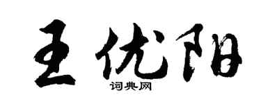 胡问遂王优阳行书个性签名怎么写