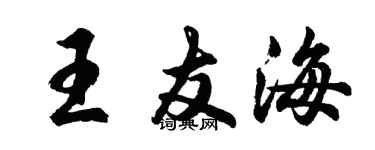 胡问遂王友海行书个性签名怎么写