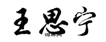 胡问遂王思宁行书个性签名怎么写