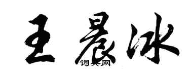 胡问遂王晨冰行书个性签名怎么写