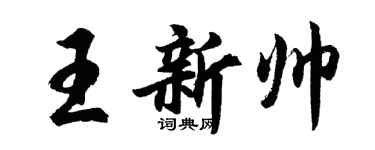 胡问遂王新帅行书个性签名怎么写