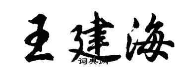 胡问遂王建海行书个性签名怎么写