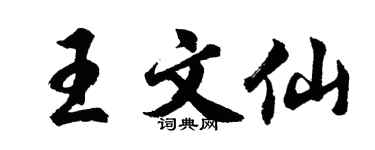 胡问遂王文仙行书个性签名怎么写