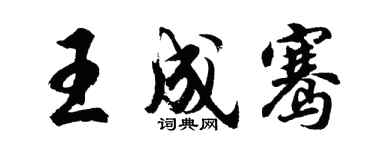 胡问遂王成骞行书个性签名怎么写