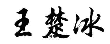 胡问遂王楚冰行书个性签名怎么写