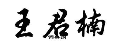 胡问遂王君楠行书个性签名怎么写