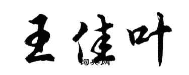 胡问遂王佳叶行书个性签名怎么写