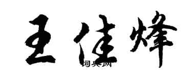 胡问遂王佳烽行书个性签名怎么写