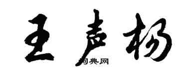 胡问遂王声杨行书个性签名怎么写