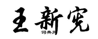 胡问遂王新宪行书个性签名怎么写