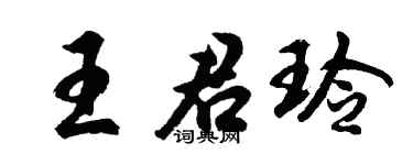 胡问遂王君玲行书个性签名怎么写