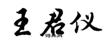 胡问遂王君仪行书个性签名怎么写