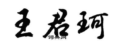 胡问遂王君珂行书个性签名怎么写