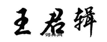 胡问遂王君辑行书个性签名怎么写