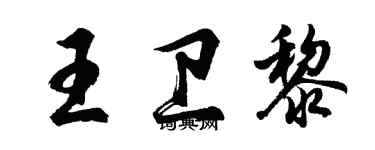 胡问遂王卫黎行书个性签名怎么写