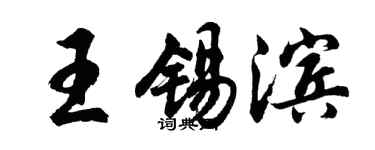 胡问遂王锡滨行书个性签名怎么写