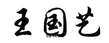 胡问遂王国艺行书个性签名怎么写