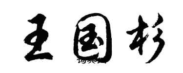 胡问遂王国杉行书个性签名怎么写