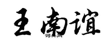 胡问遂王南谊行书个性签名怎么写