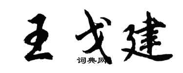 胡问遂王戈建行书个性签名怎么写