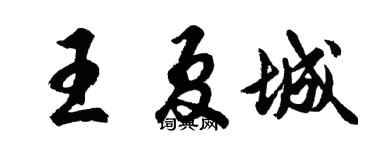 胡问遂王夏城行书个性签名怎么写