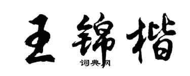 胡问遂王锦楷行书个性签名怎么写