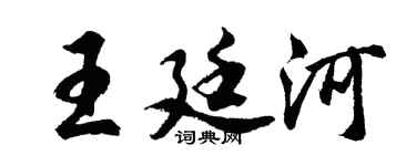 胡问遂王廷河行书个性签名怎么写