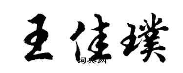 胡问遂王佳璞行书个性签名怎么写