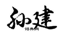 胡问遂孙建行书个性签名怎么写