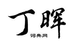 胡问遂丁晖行书个性签名怎么写