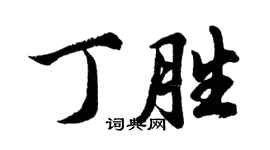 胡问遂丁胜行书个性签名怎么写