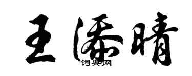 胡问遂王添晴行书个性签名怎么写