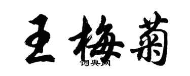 胡问遂王梅菊行书个性签名怎么写