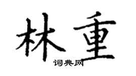 丁谦林重楷书个性签名怎么写