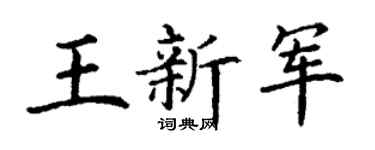 丁谦王新军楷书个性签名怎么写