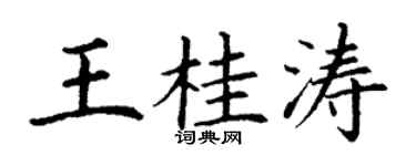 丁谦王桂涛楷书个性签名怎么写