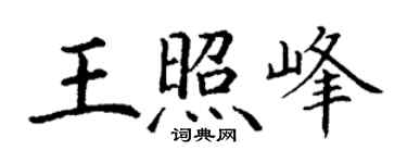 丁谦王照峰楷书个性签名怎么写