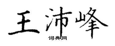 丁谦王沛峰楷书个性签名怎么写