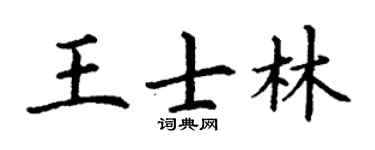 丁谦王士林楷书个性签名怎么写