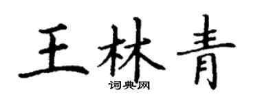 丁谦王林青楷书个性签名怎么写