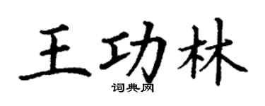 丁谦王功林楷书个性签名怎么写