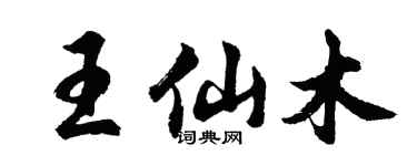 胡问遂王仙木行书个性签名怎么写