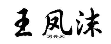 胡问遂王凤沫行书个性签名怎么写