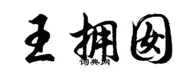 胡问遂王拥囡行书个性签名怎么写