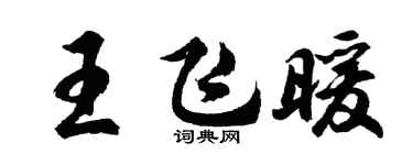 胡问遂王飞暖行书个性签名怎么写