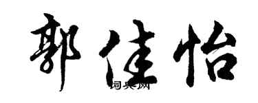 胡问遂郭佳怡行书个性签名怎么写