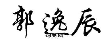 胡问遂郭逸辰行书个性签名怎么写